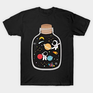 Space In A Bottle Funny Astronauts T-Shirt